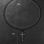 Eternal Faith Black Steel Cross Necklace - Image 2