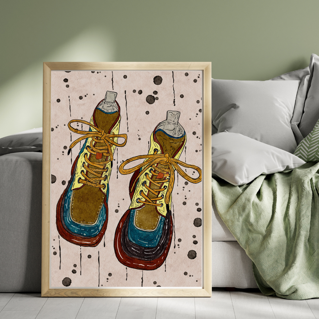 Grey-Minimalist-Art-Wall-Frame-Mockup-Instagram-Post.png Wanderlust Soles - wall canvas - Image 1