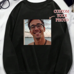 Personalized Photo Sweatshirt Black