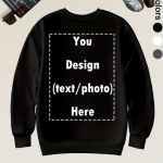 Personalized Photo Sweatshirt Black - Image 3