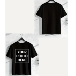 Custom Photo T-Shirt Black - Image 3