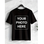 Custom Photo T-Shirt Black
