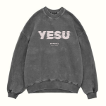YESU Vintage Washed Crewneck Sweater