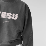 YESU Vintage Washed Crewneck Sweater - Image 2