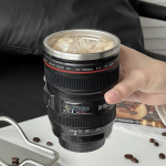 Stainless Steel Camera Lens Coffee Mug - Image 2